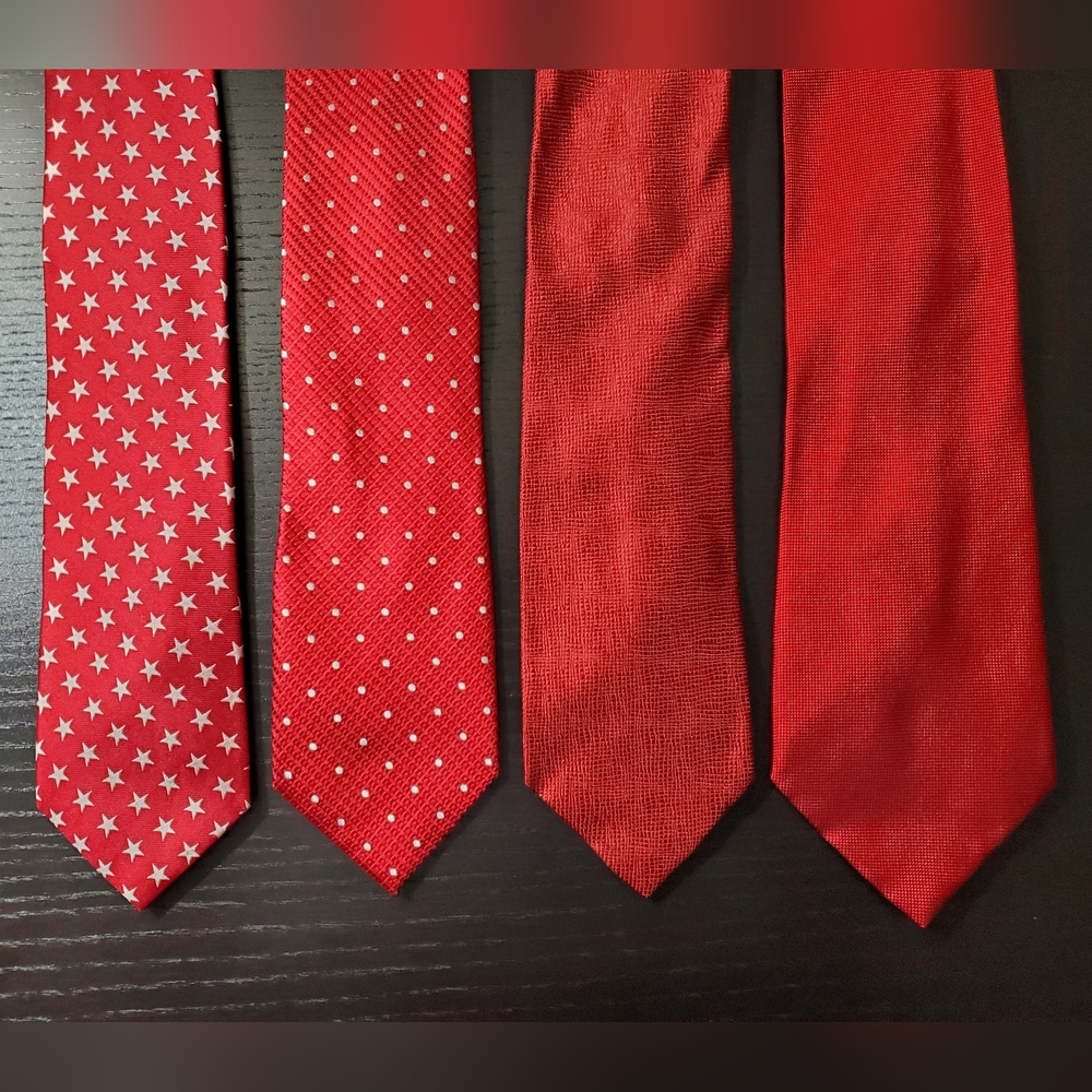 4 Red Neck Ties